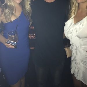 Blue BCBG One Shoulder Bodycon Dress